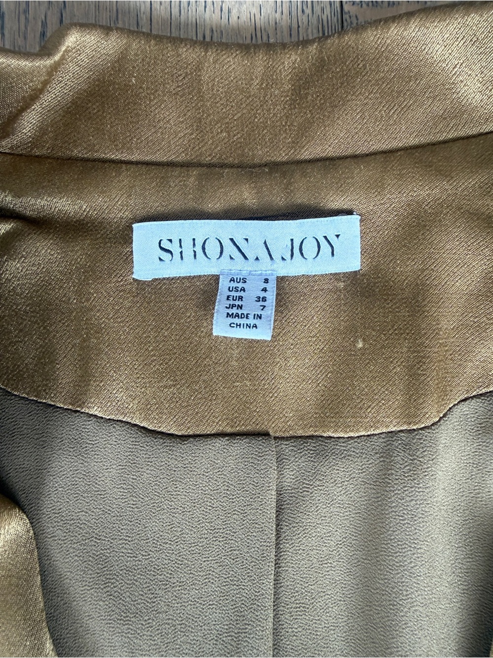 SHONA JOY Giorgia Double Breasted Blazer | Metallic Gold | Size US 4 / AU 8 - Picture 11 of 14